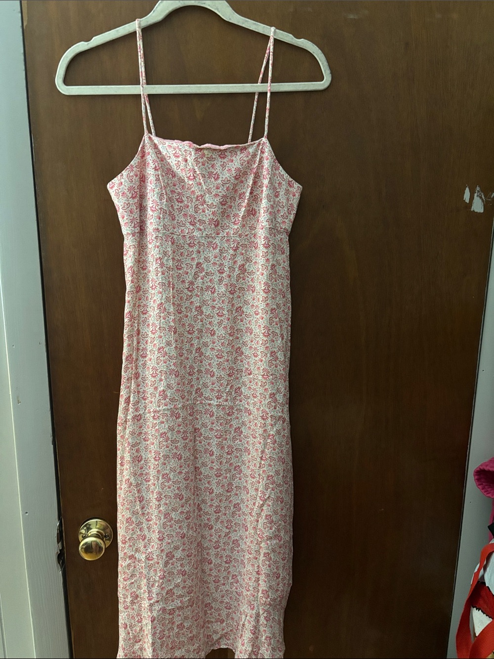 Gap Pink Ditsy Floral Spaghetti Strap Cami Midi Slip Sundress - Size 2